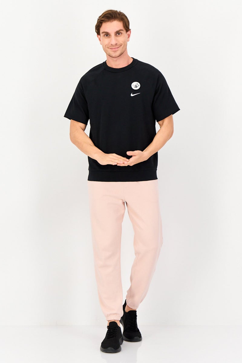 Nike Men Dri Fit Short Sleeve Training Fleece T-shirt, Black - Image 4